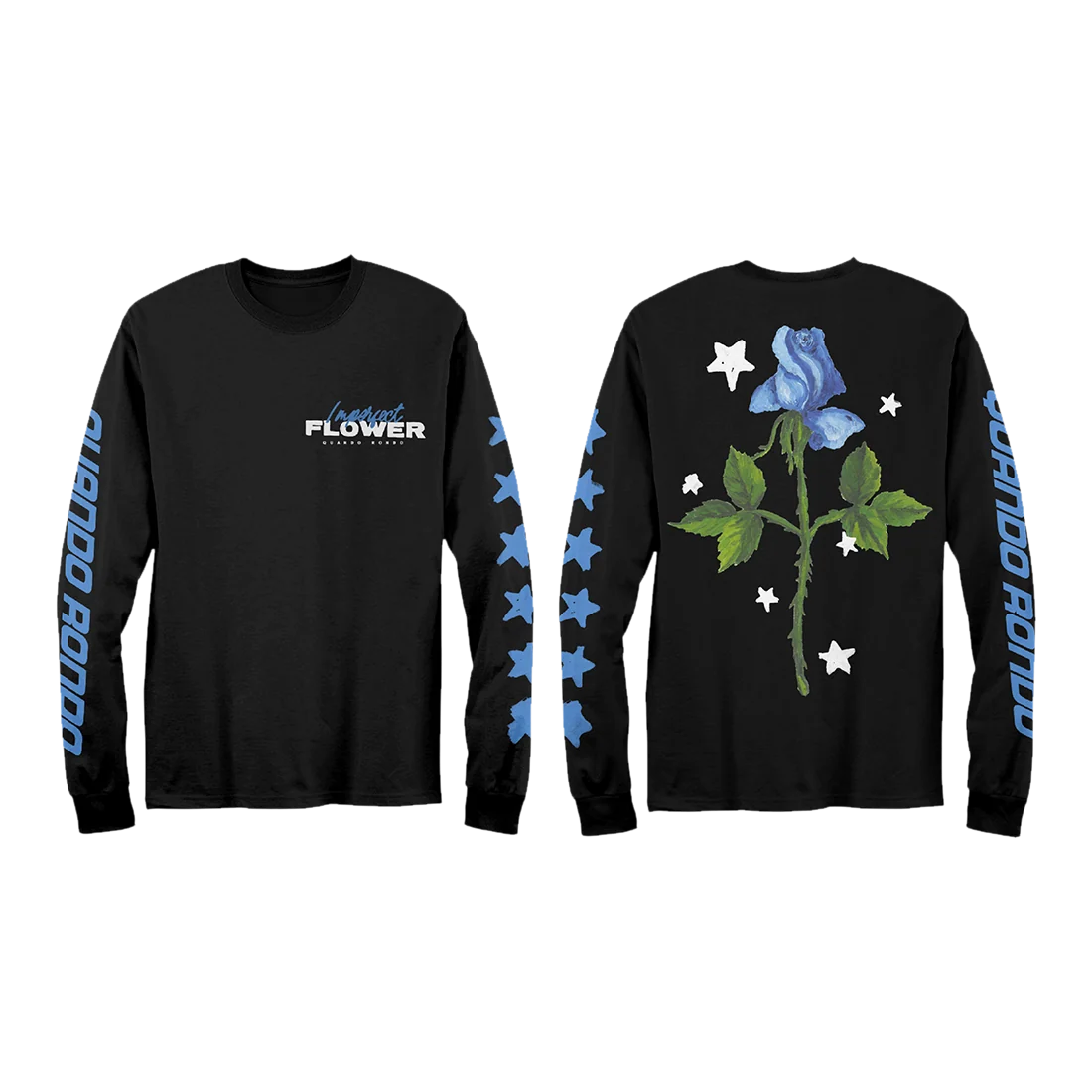 Quando Rondo Imperfect Flower Paint Long Sleeve Shirt