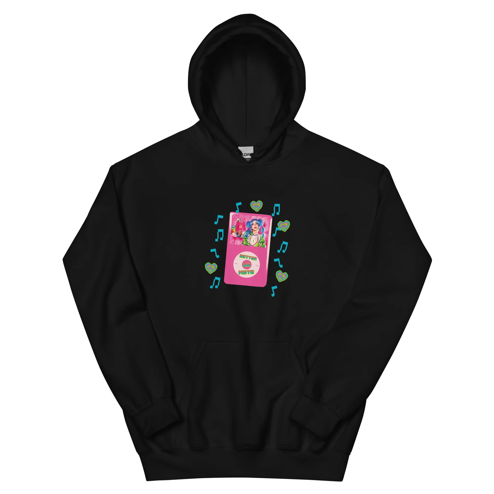 Sophie Powers Better On Mute iPod Design Black Hoodie