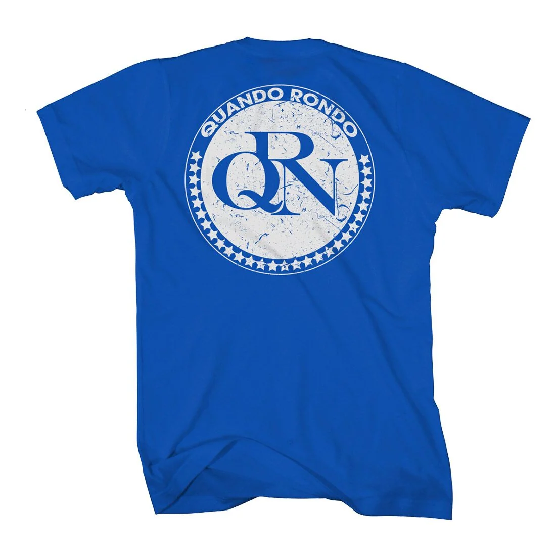 QRN Crest 蓝色 T 恤 Quando Rondo 字母标志 T 恤