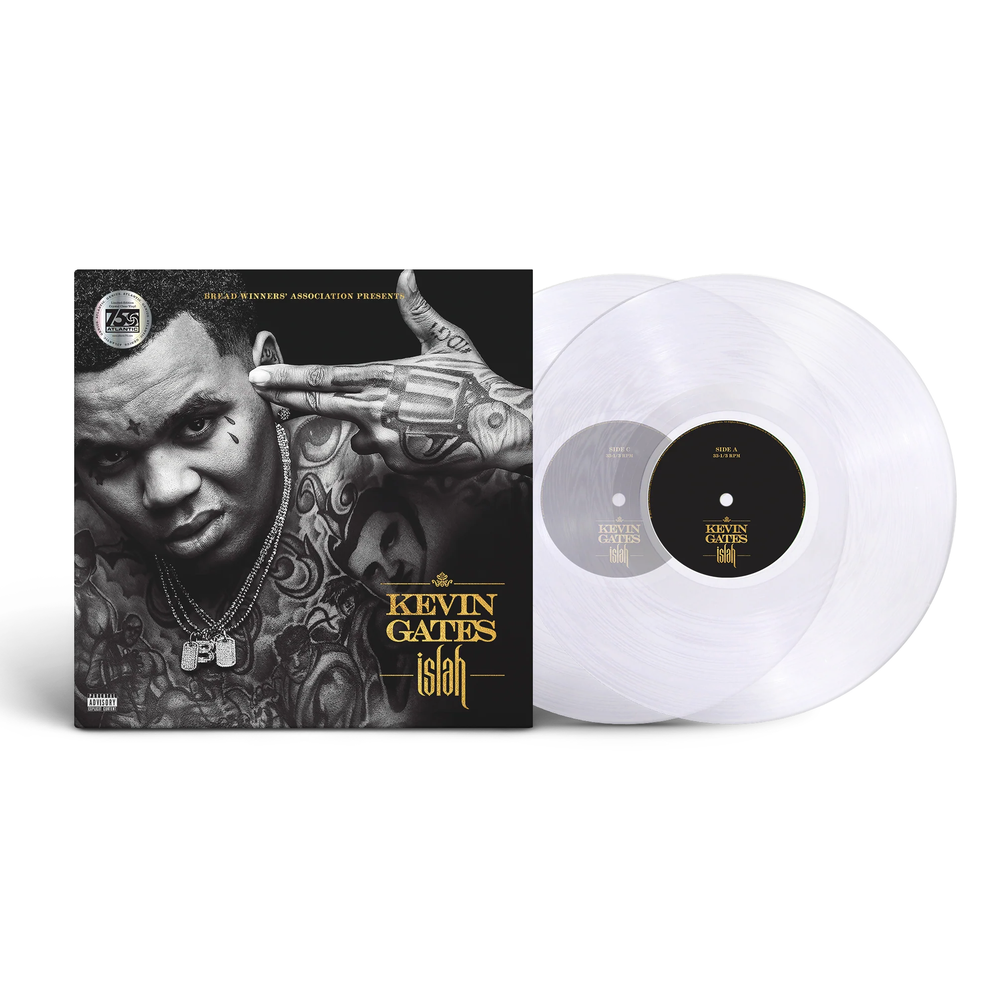 Kevin Gates Islah Double Clear LP Vinyl, One-Time Pressing