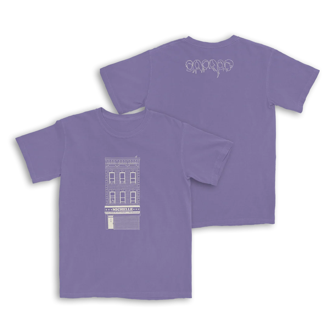 MICHELLE APT Building Tee with Building and Band Sketches