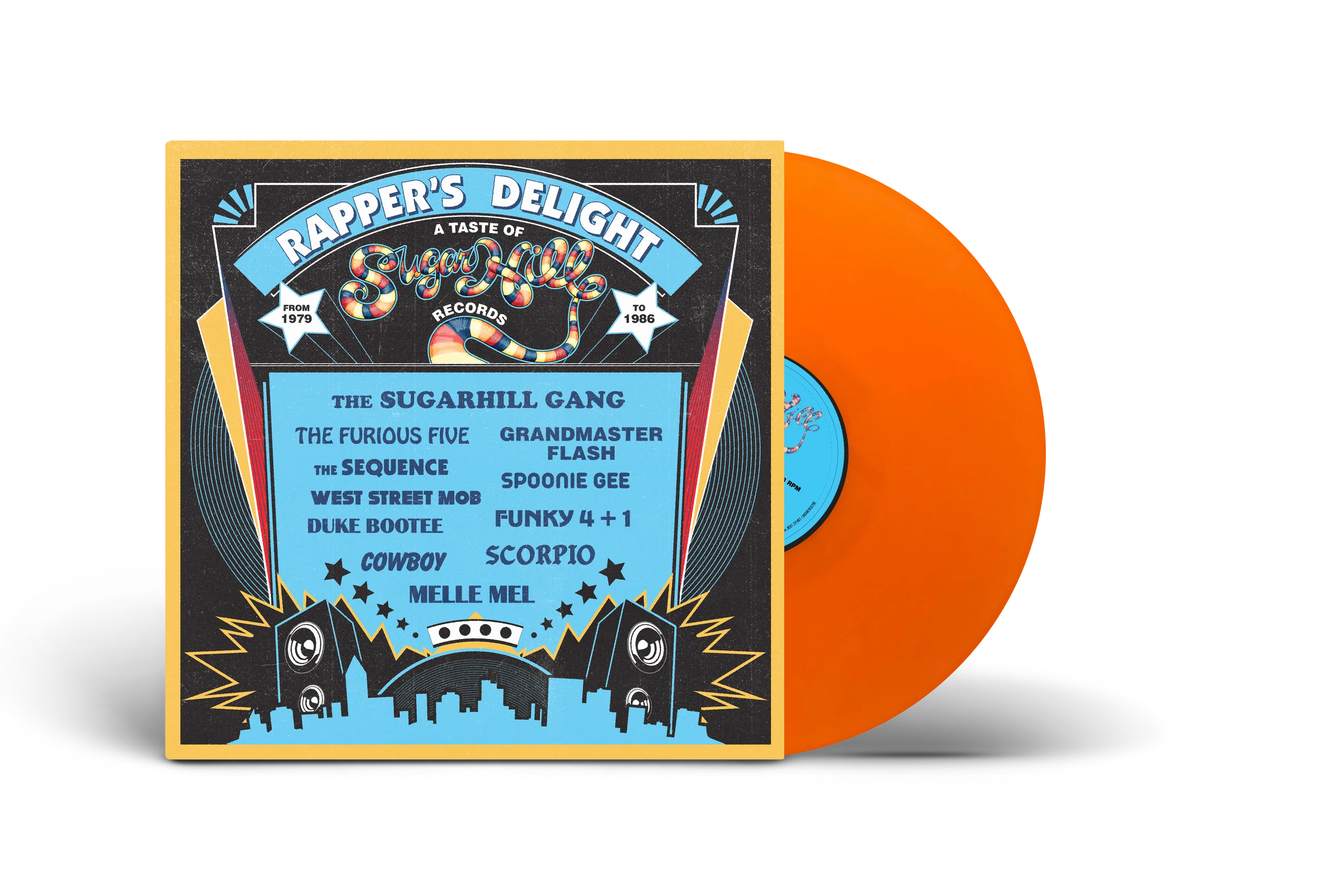 《Rapper's Delight: A Taste of Sugar Hill Records (1979-1986)》2LP 橙色黑胶唱片