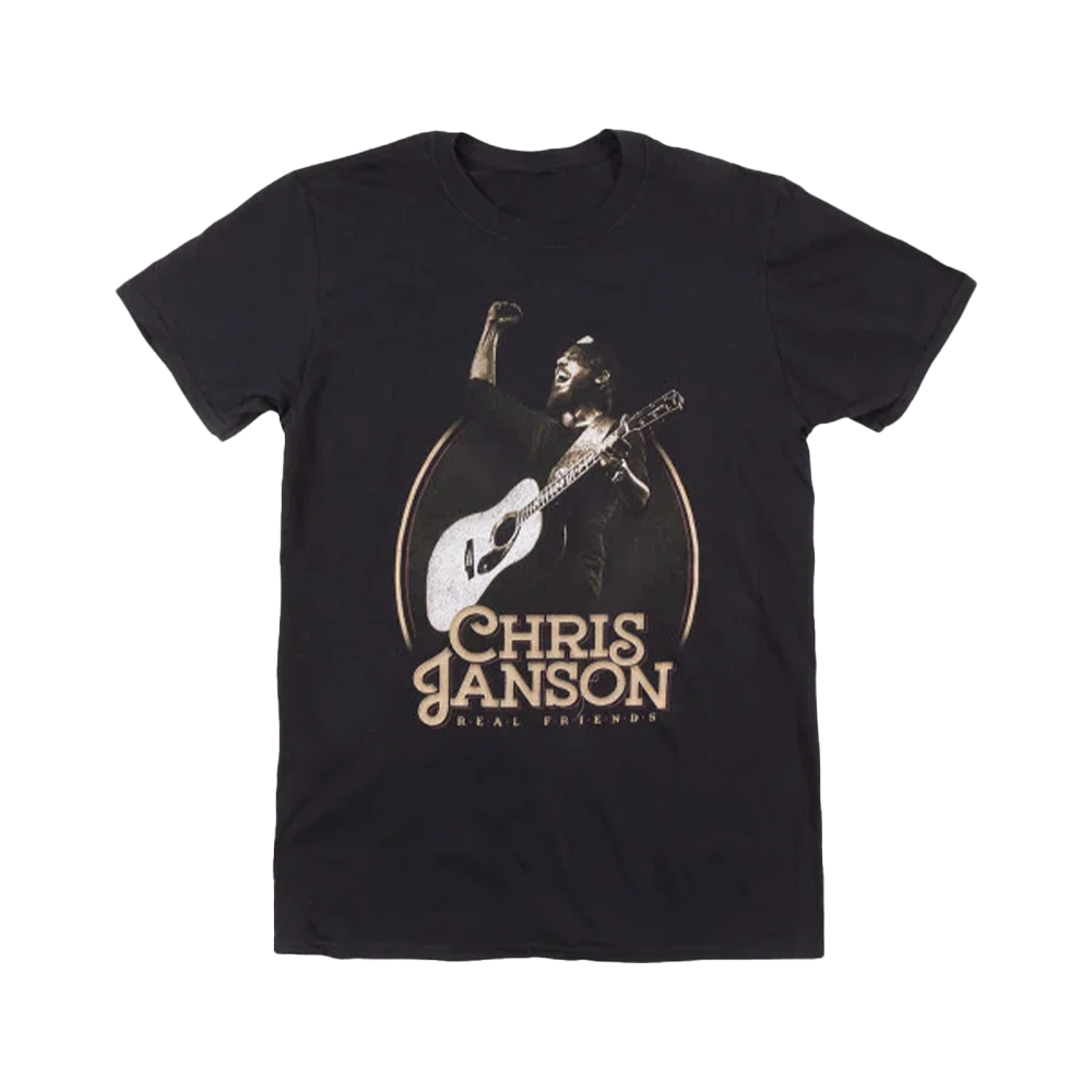 Chris Janson Real Friends 黑色 T 恤
