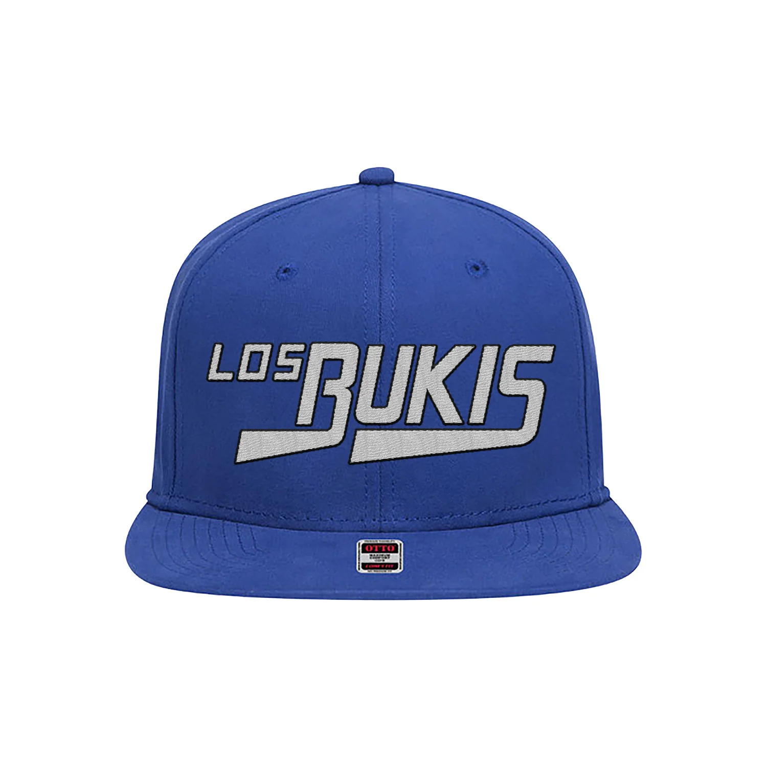 Los Bukis Blue Logo Snapback Hat with Flat Brim