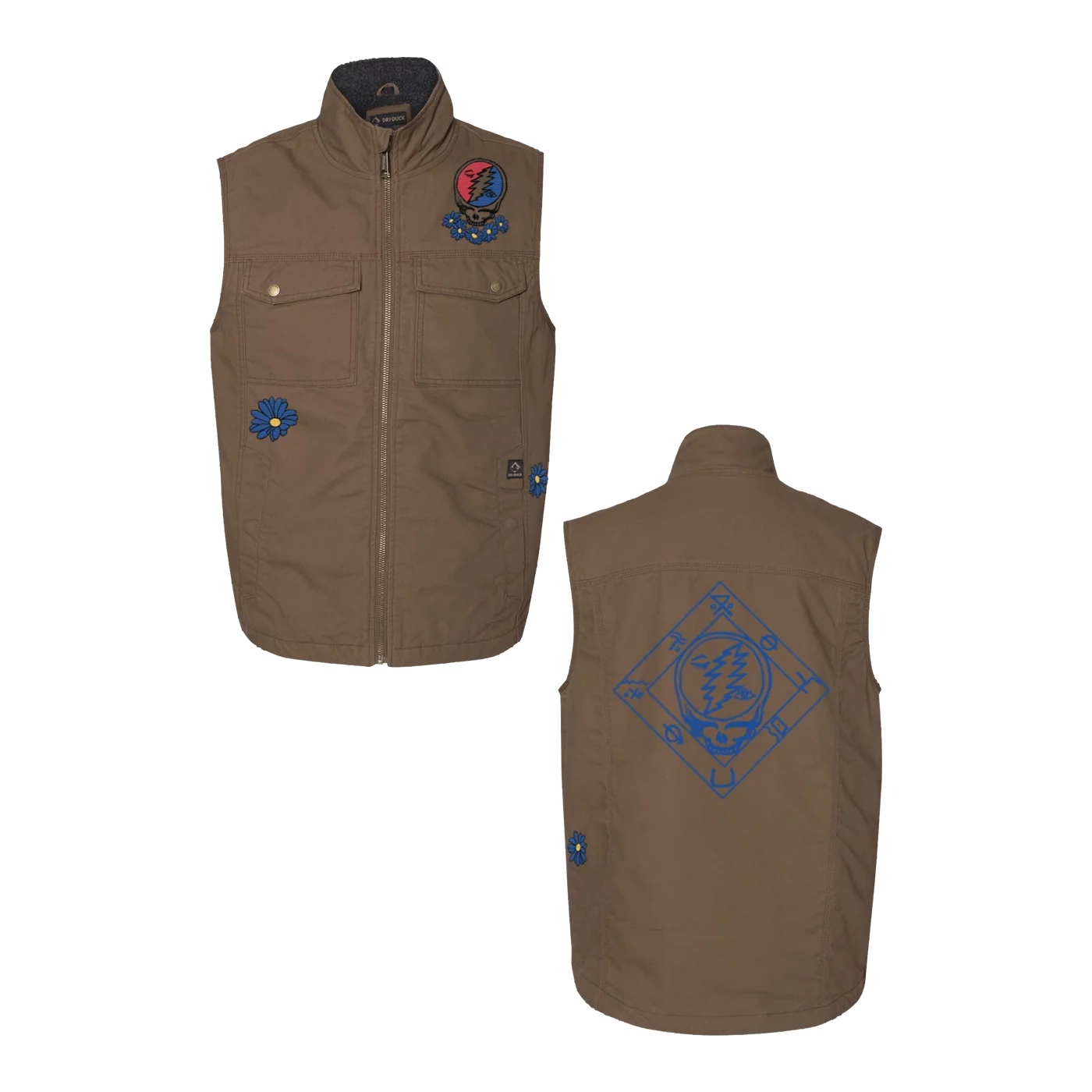 Grateful Dead Cosmic Camping Vest in Field Khaki