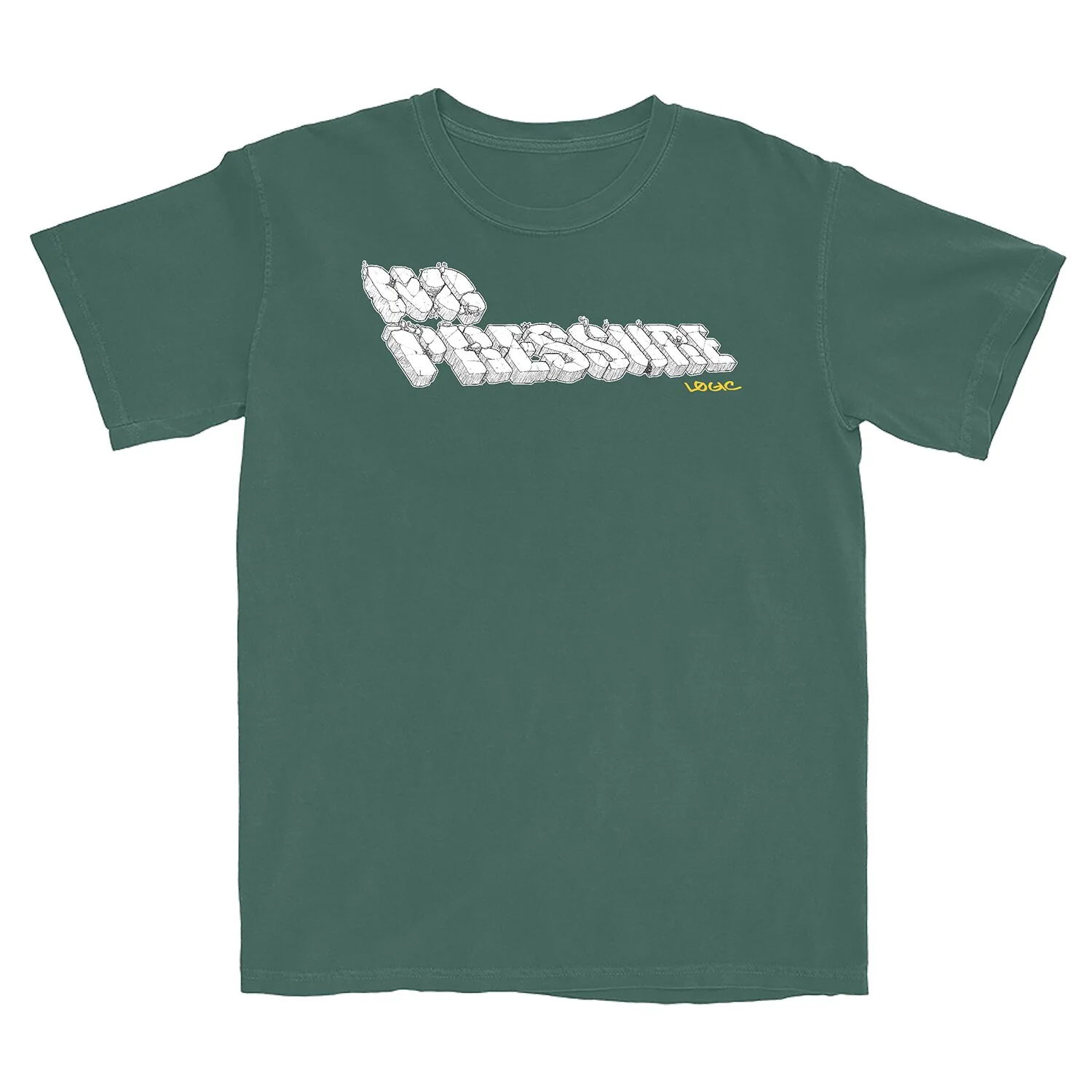 Logic No Pressure Broken Logo Green T-Shirt, Classic Fit