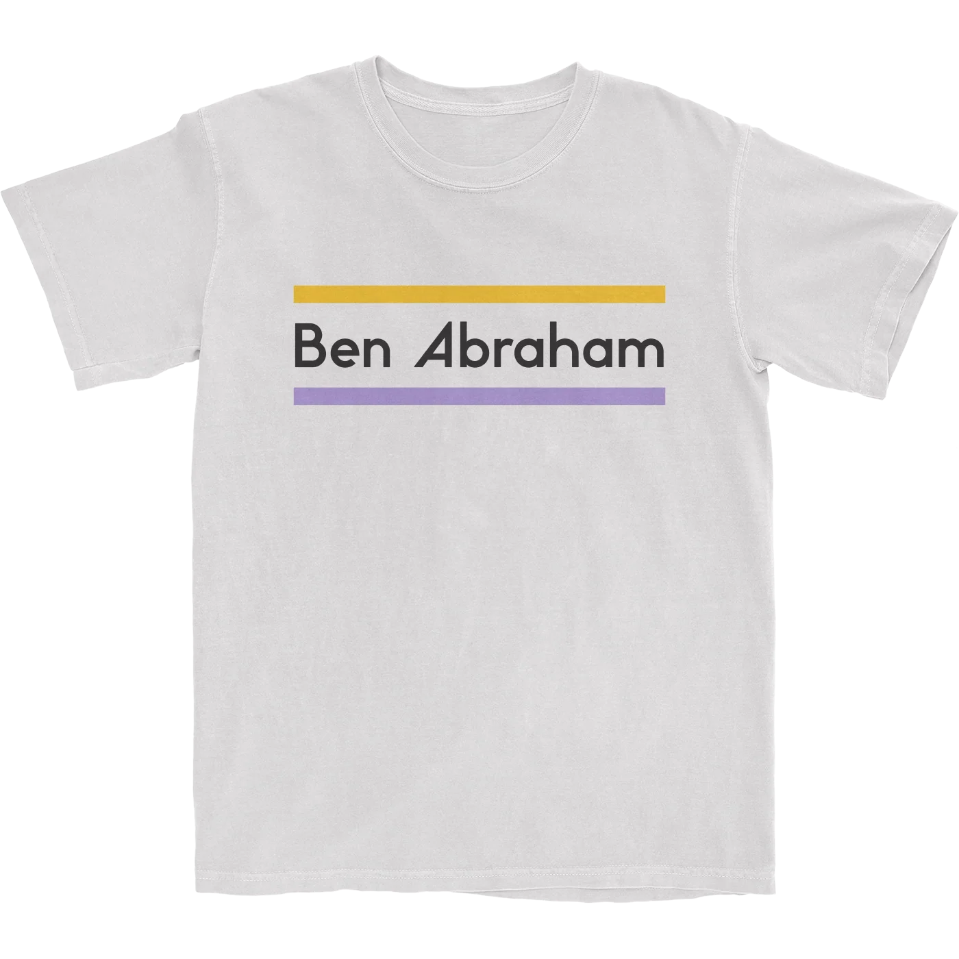 Ben Abraham Underscore T-Shirt with Black Logo on White
