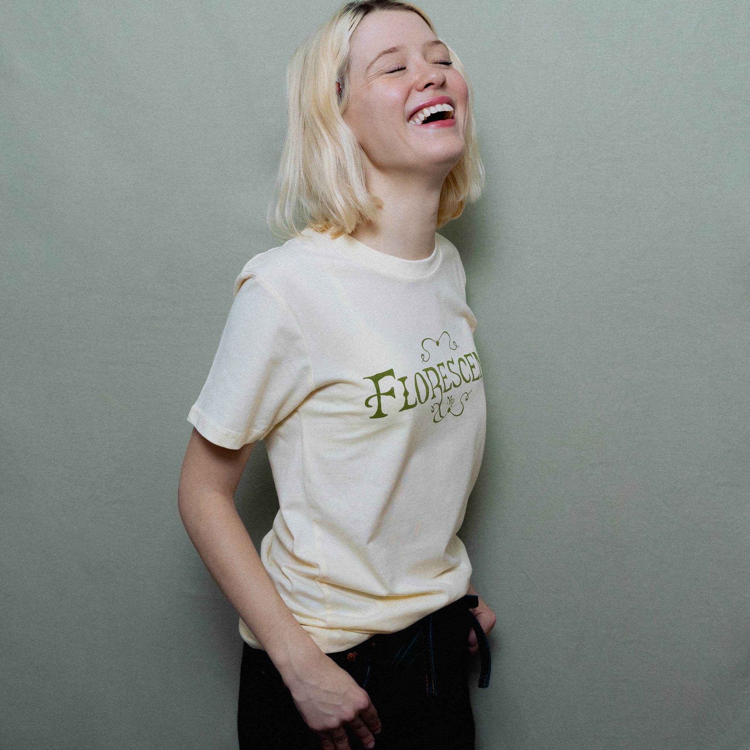 Maisie Peters Florescence T-Shirt in Butter Yellow Cotton