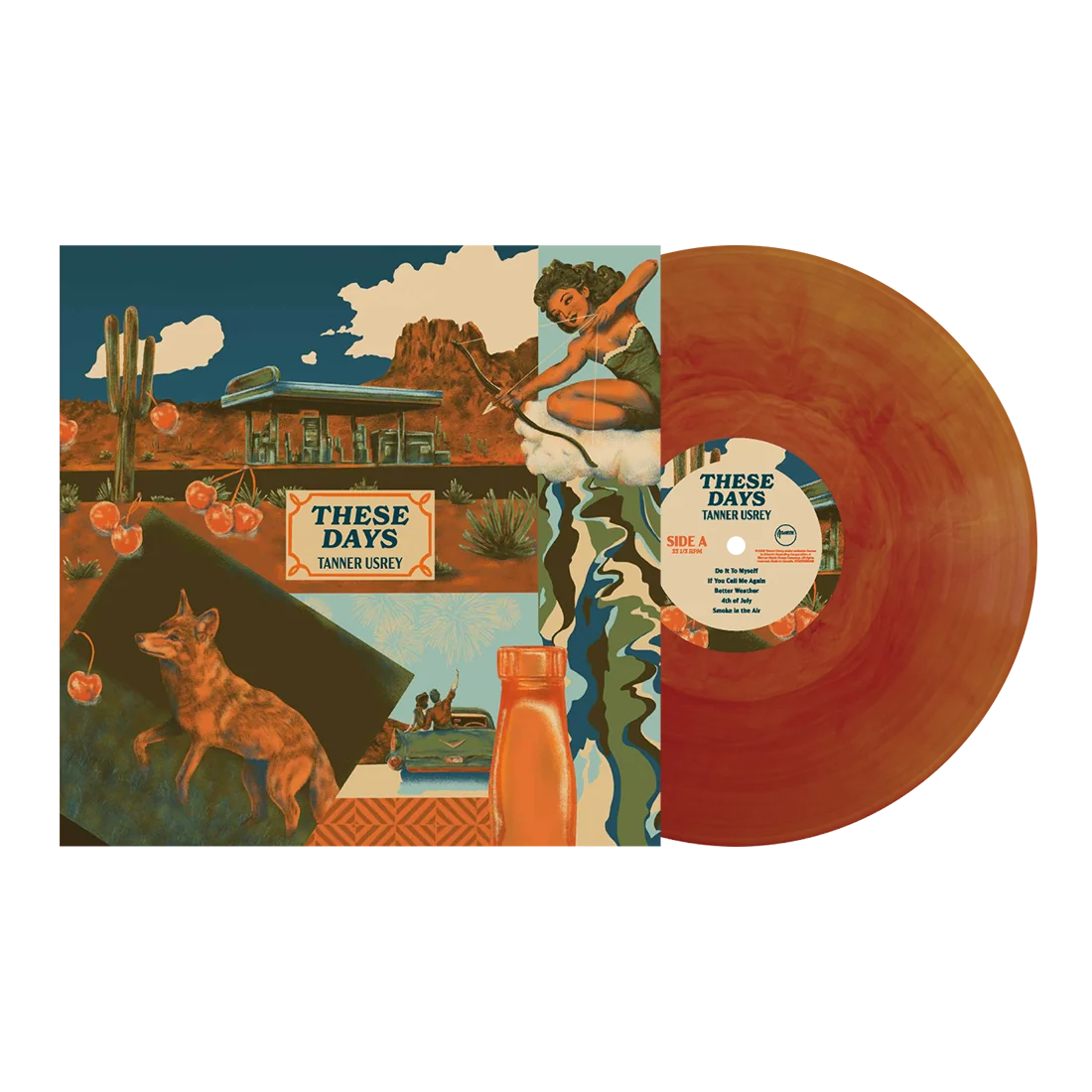 Tanner Usrey These Days Orange Blend Vinyl Exclusive Cover
