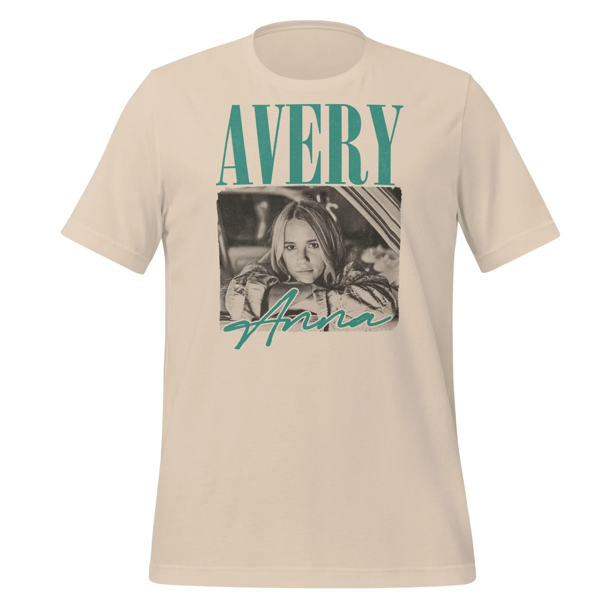 Avery Anna 奶油色照片 T 恤（男女同款纯棉圆领）