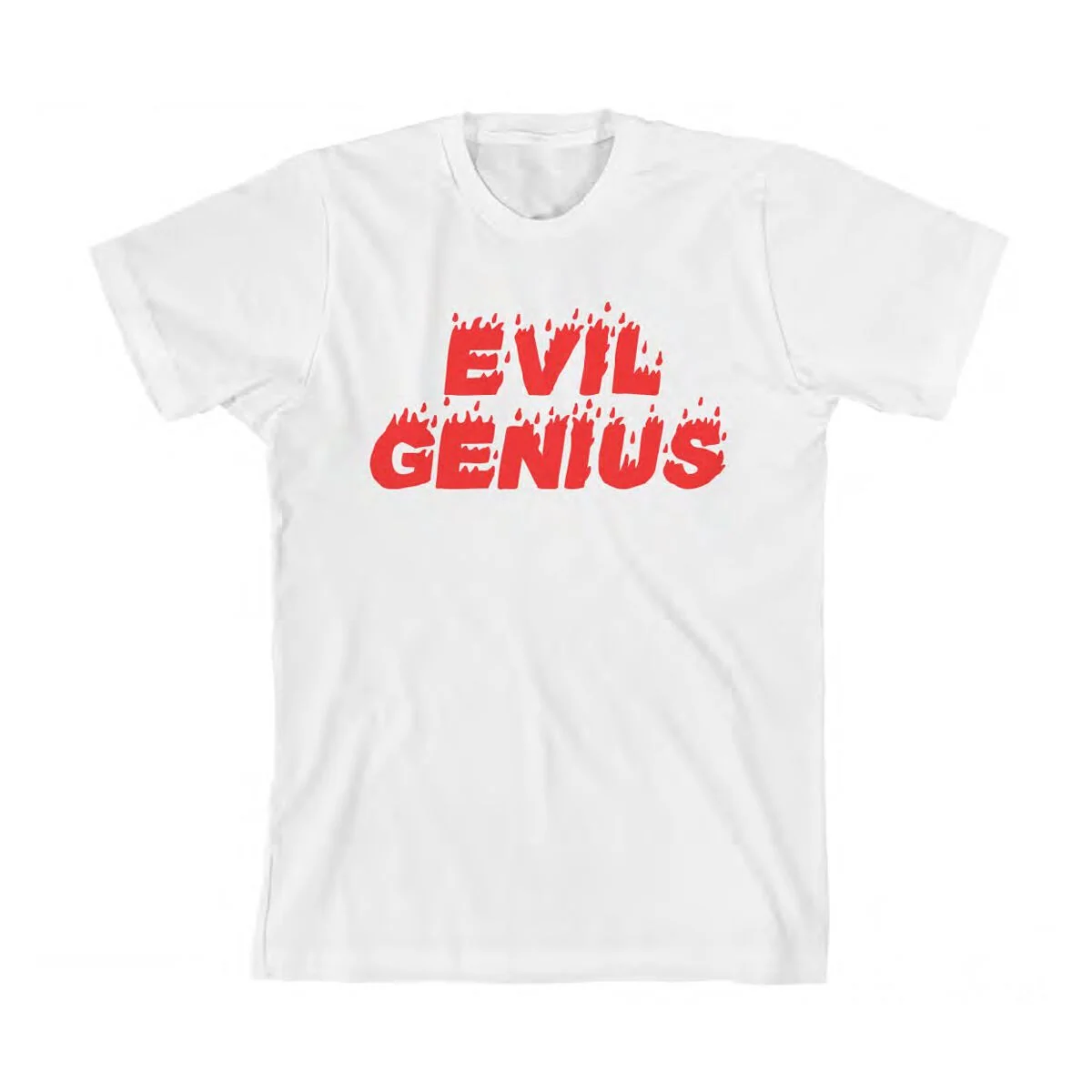 Evil Caricature Slim Fit White Cotton T-Shirt