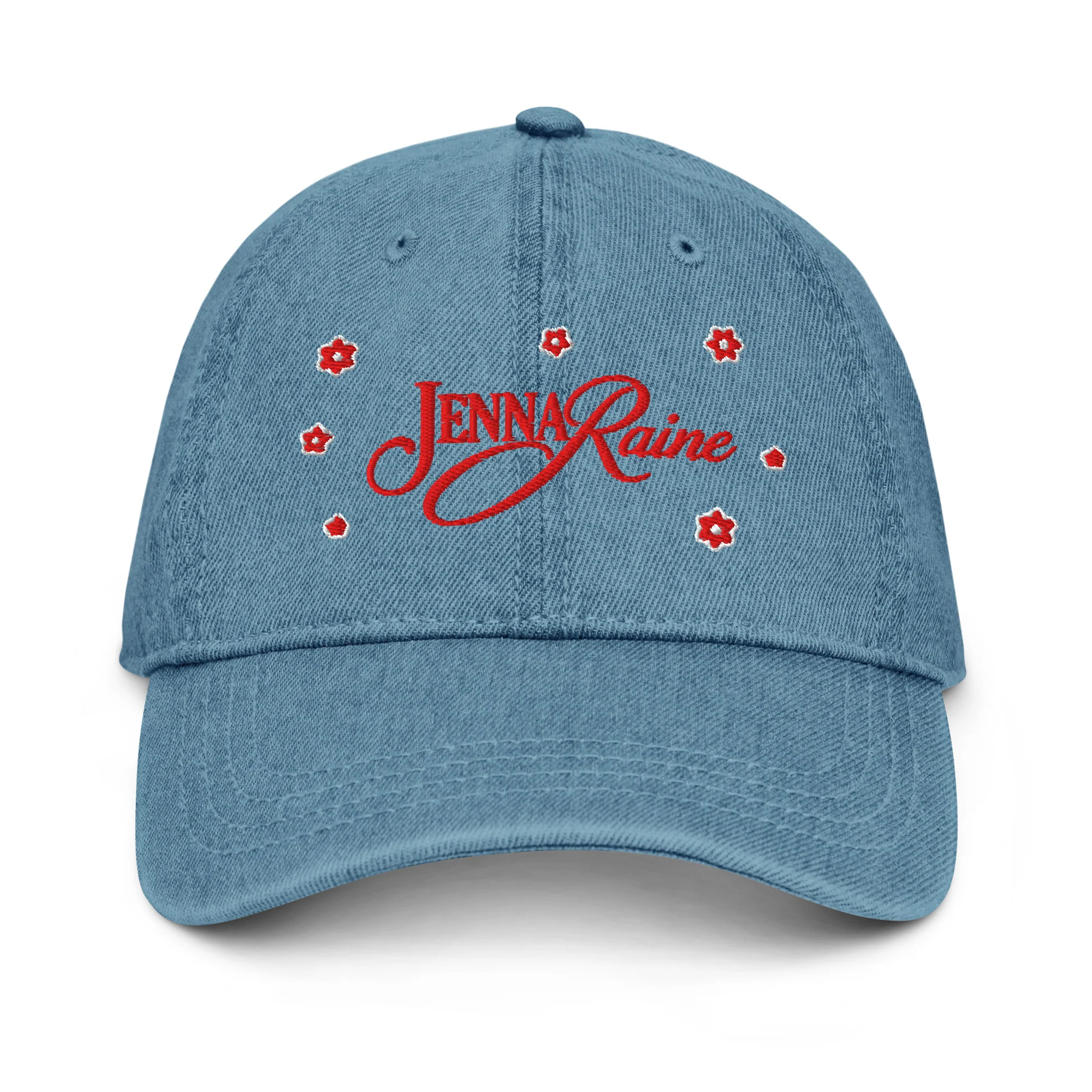 Jenna Raine Flower Hat in Pigment Dyed Denim