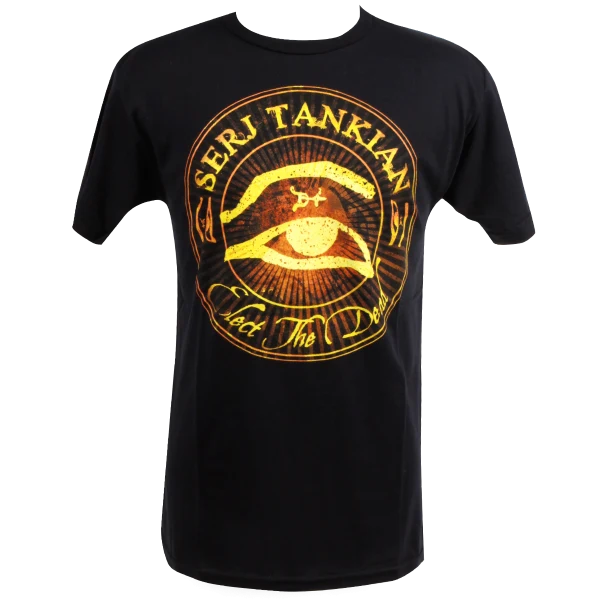 Serj Tankian Circle T-Shirt in Black Fitted Cotton