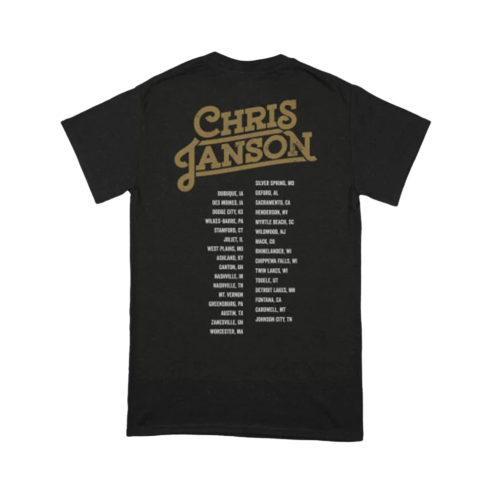 Chris Janson 巡演日期 黑色 T 恤