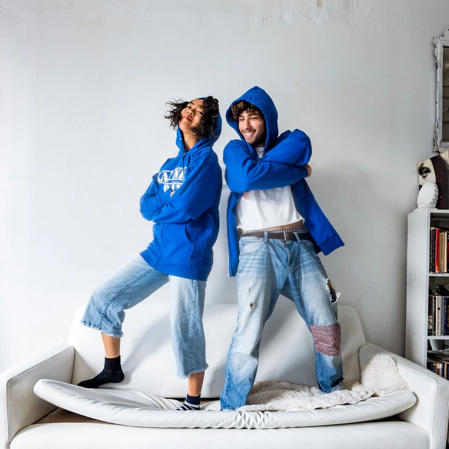 Laundry Day The Cousinization of Five Guys One Sweater Blue Hoodie