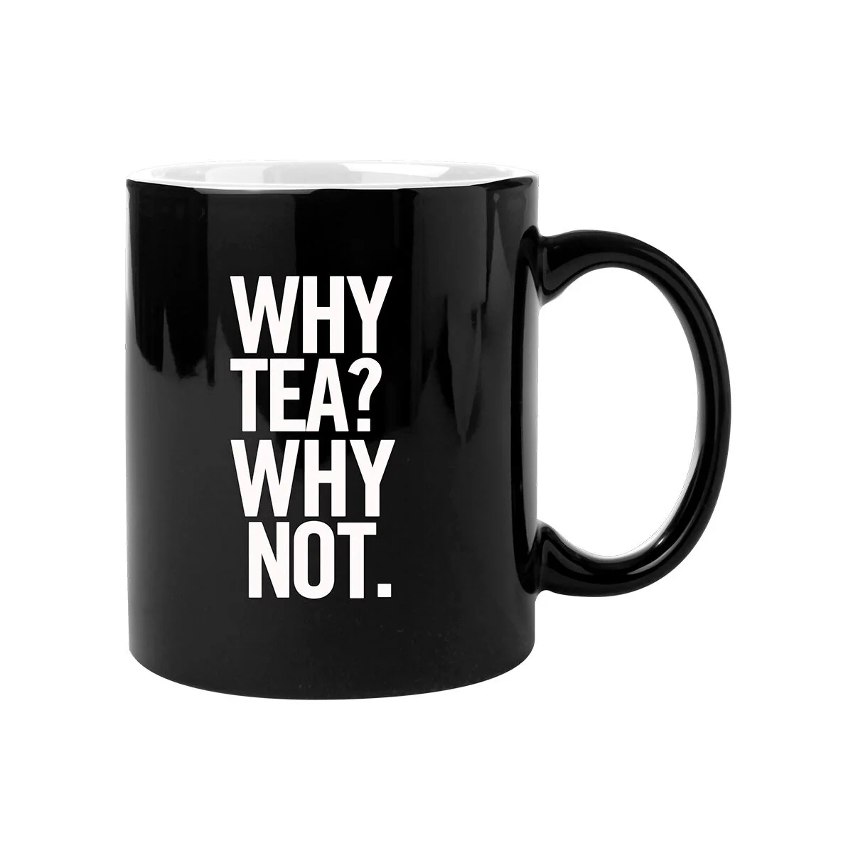Liam Gallagher Why Tea Why Not Mug in Black and White