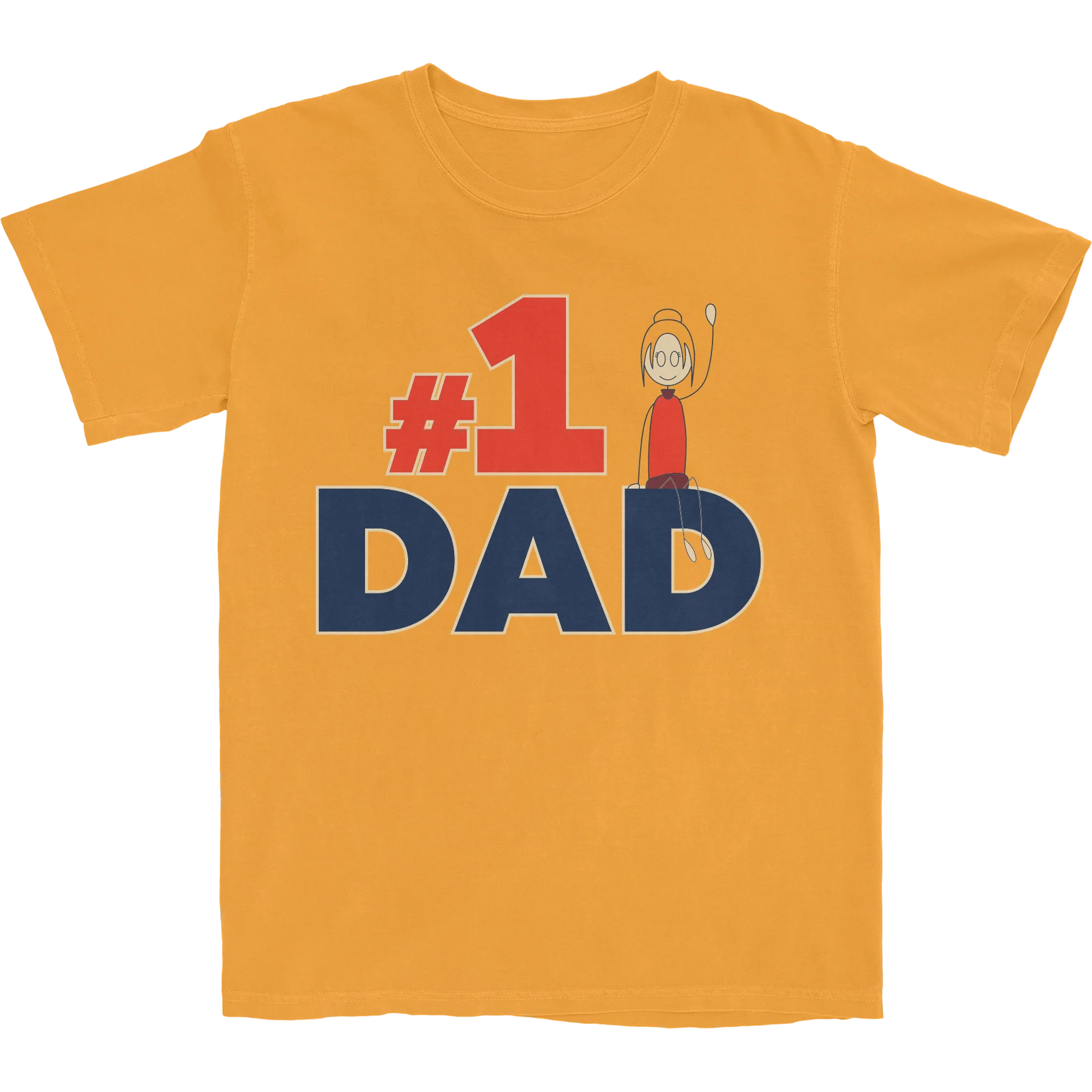 Jax #1 Dad Tee in Mustard Yellow