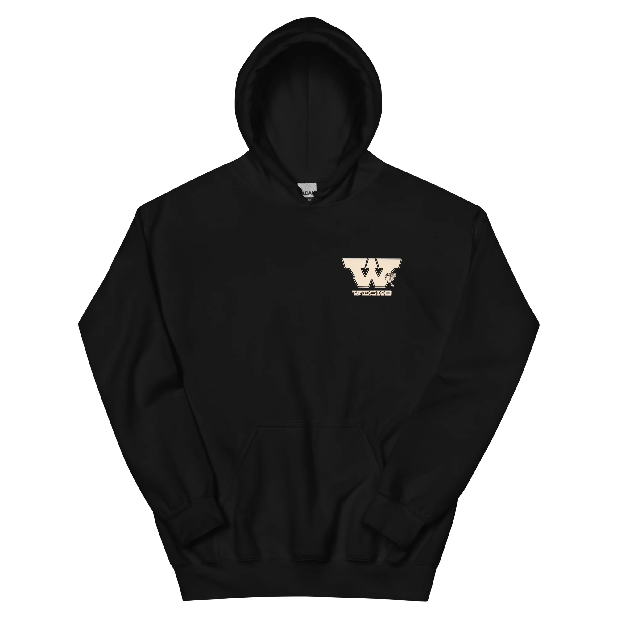 Cardinal Logo Black Hoodie in Cotton Polyester Blend