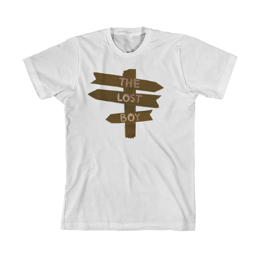 Cordae Direction Sign White Cotton T-Shirt from The Lost Boy