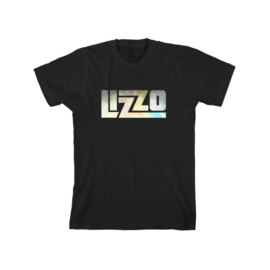 Lizzo 烫金标志 T 恤，黑色