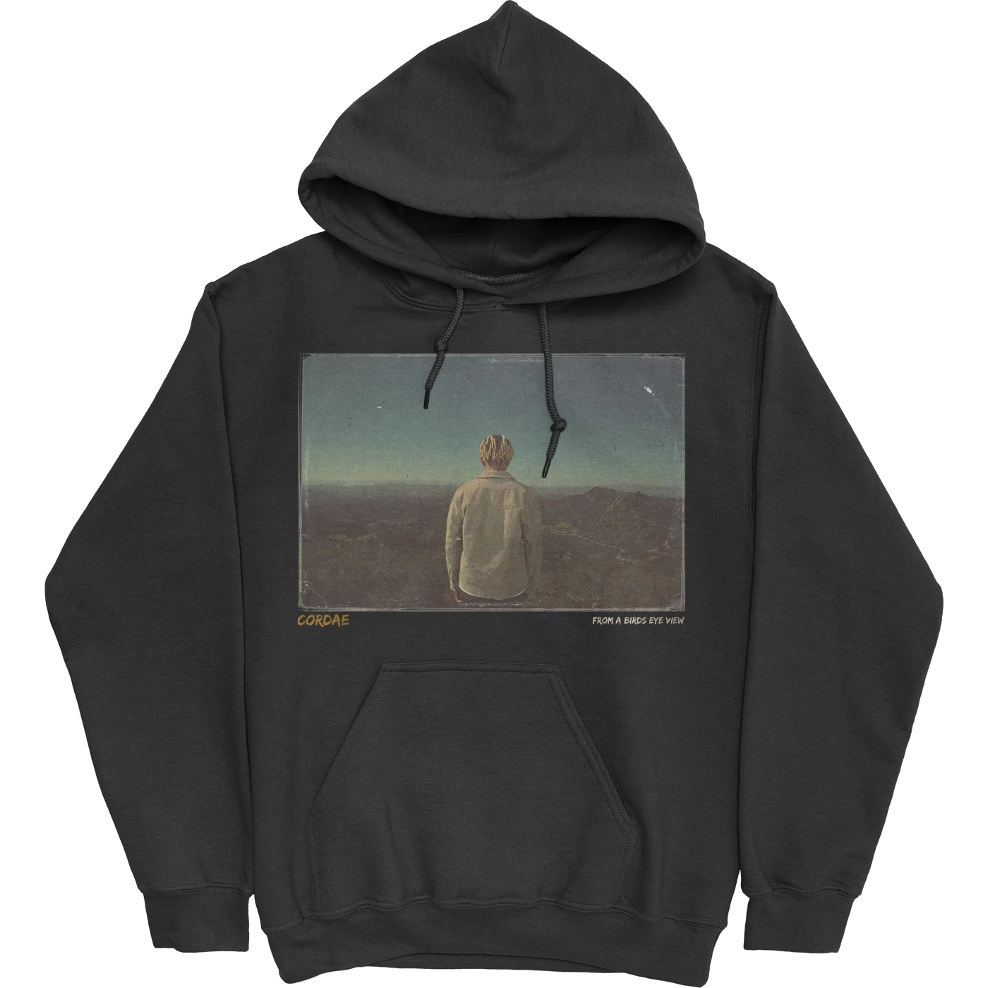 From A Birds Eye View Hoodie Cordae Black Album Art