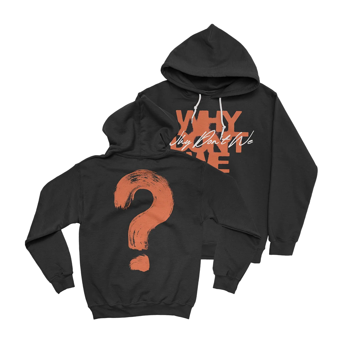 Why Don't We Brush Circle Pullover Hoodie in Black