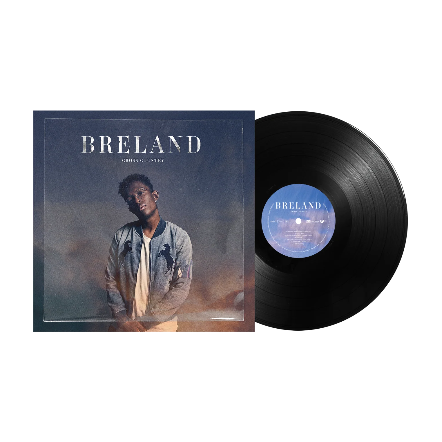 BRELAND Cross Country Album Pressed on 12 Inch Black Vinyl