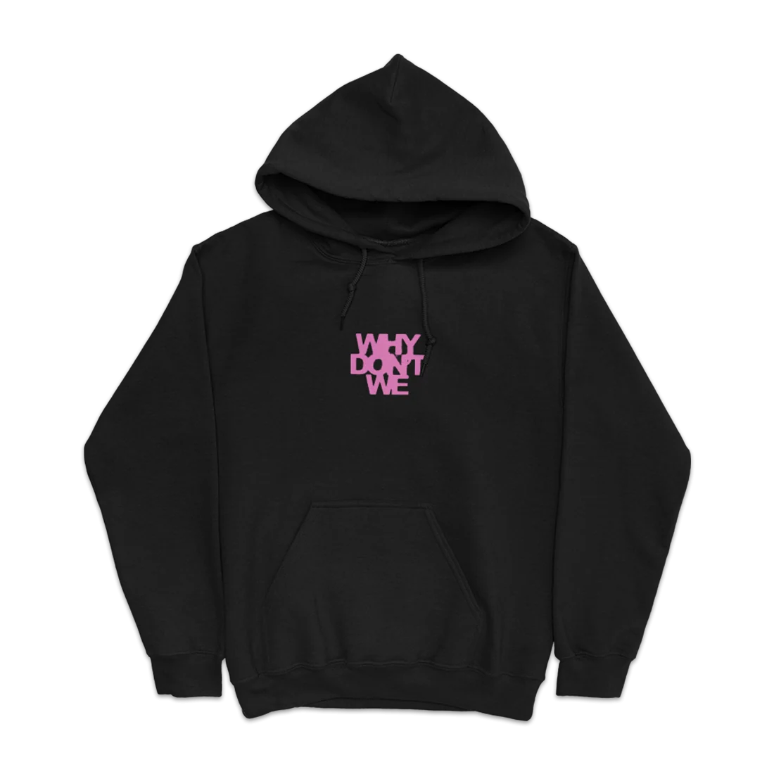 Why Don't We Essentials Hoodie in Pink Logo Design