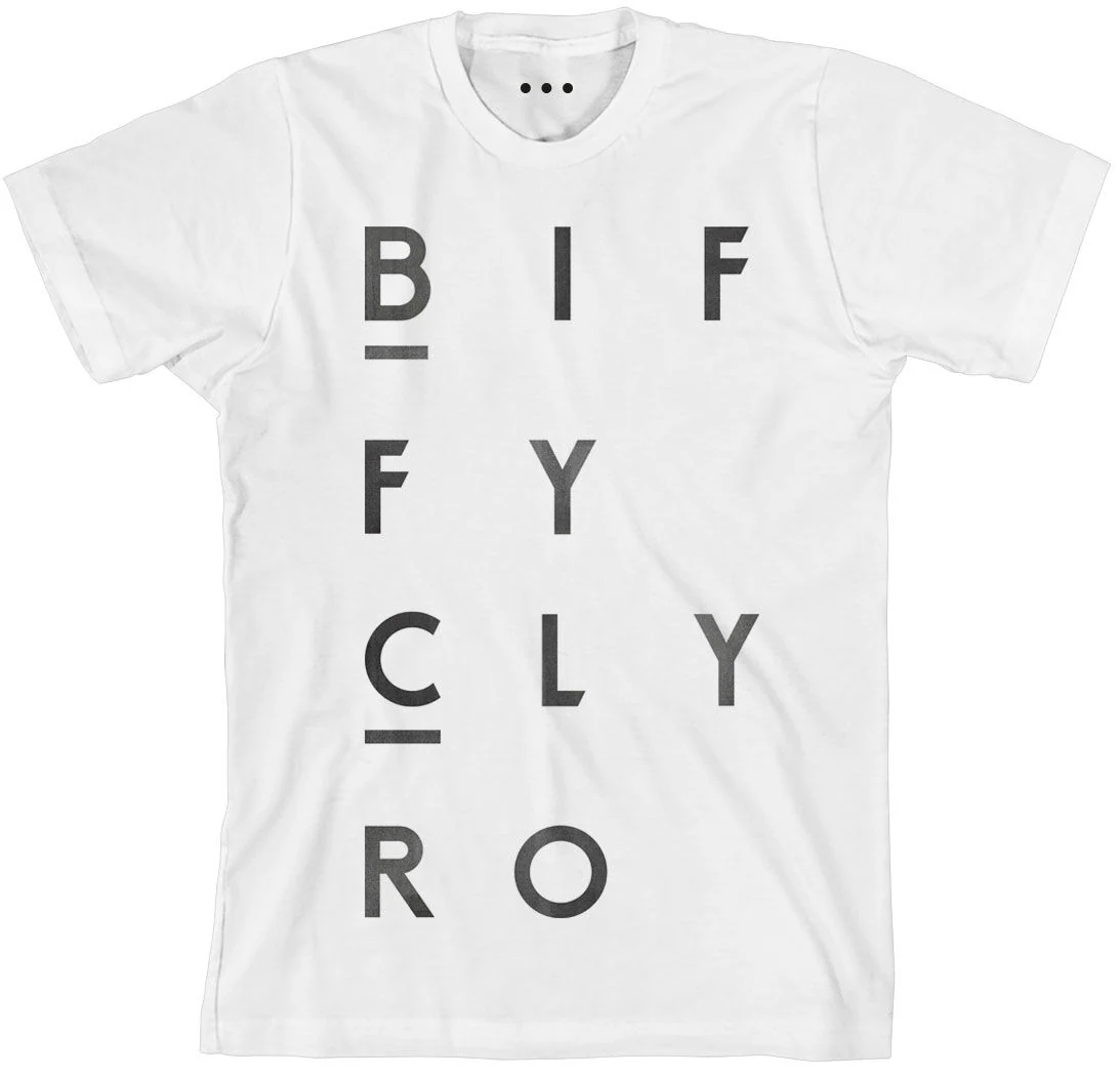 Biffy Clyro Block Logo T-Shirt White Graphic Tee
