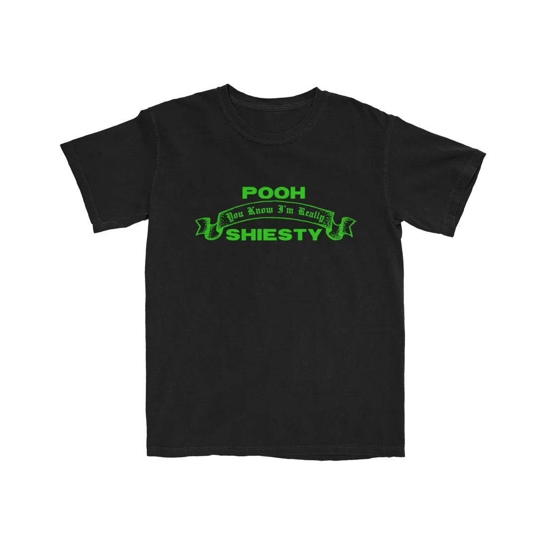 Really Shiesty T-Shirt with Green Front and Back Prints