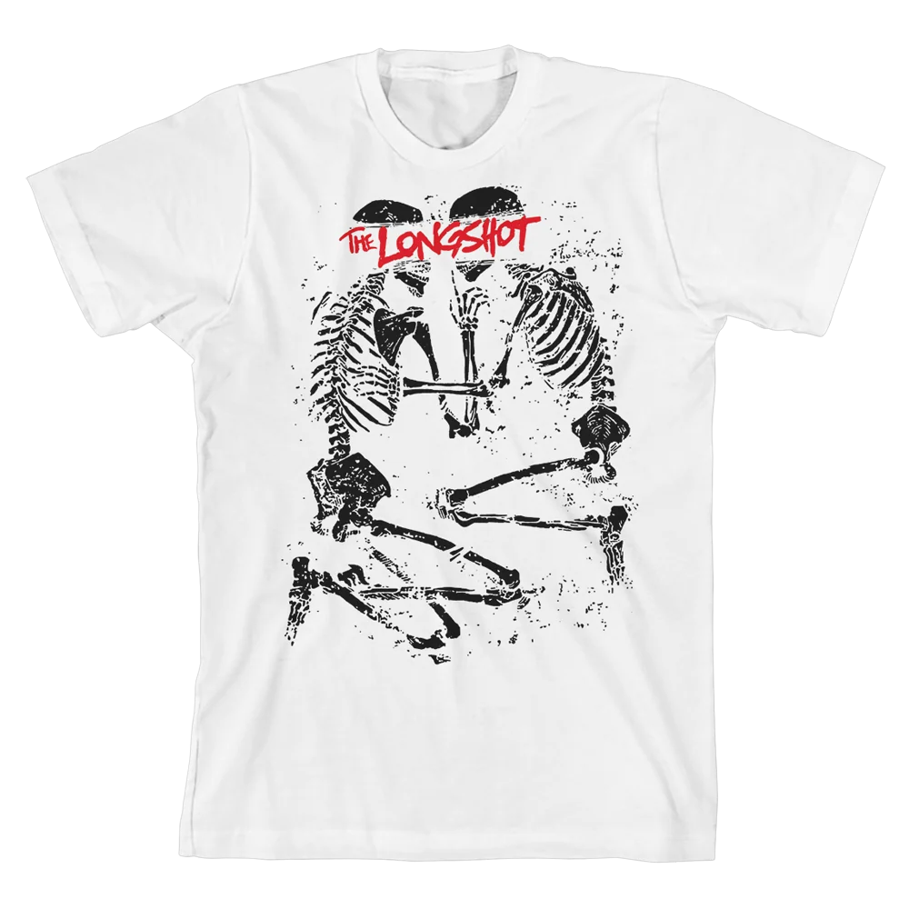 Lovers Skeleton T-Shirt in White Cotton, Unisex Cut